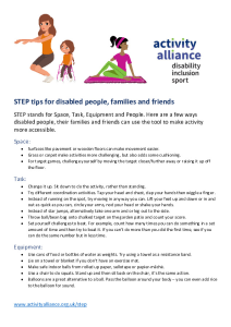 STEP tips for disabled people families and friends